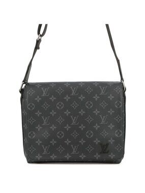 Louis Vuitton Shoulder Bag Monogram Eclipse District PM Black